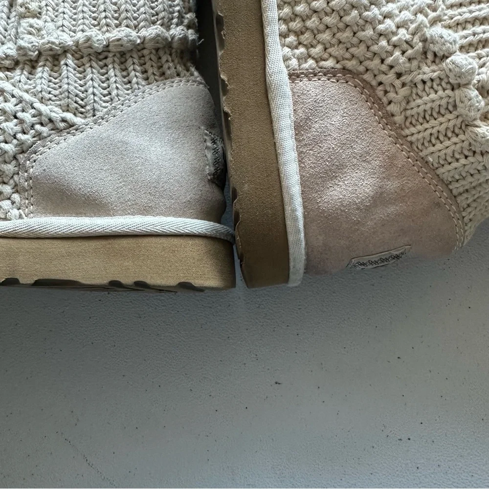 UGG Australia 'Classic Argyle' sweater knit boot in a neutral color